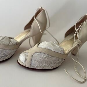 Luiza Perea Peep Toe Heels, Size EU 40 Women